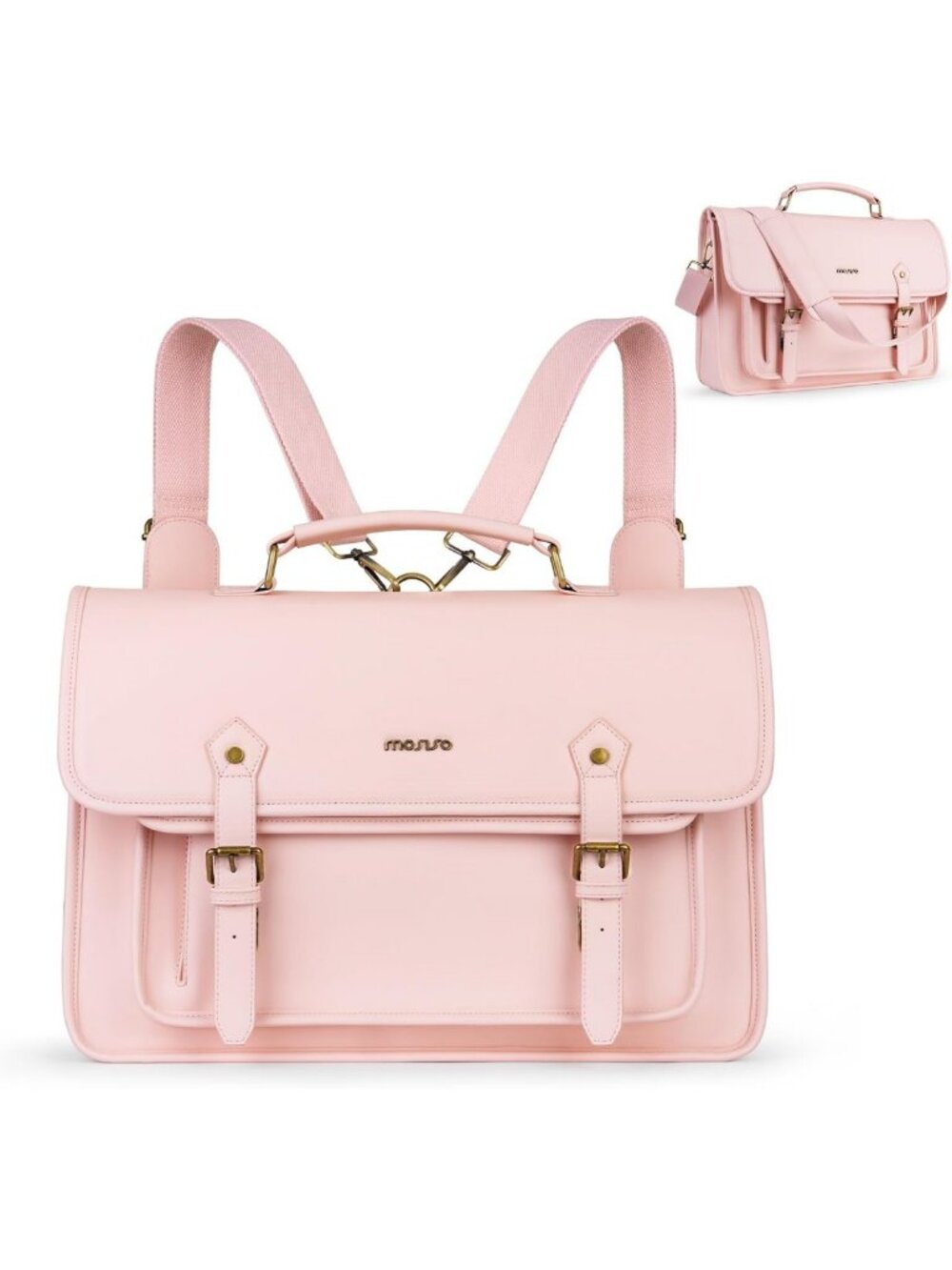 Stylish 3-in-1 Laptop Bag, 15.6" PU Leather Shoulder Bag & Tote for Work